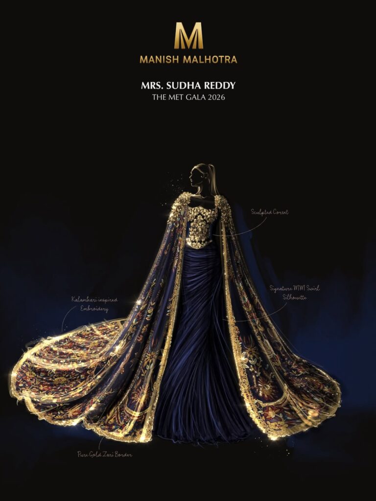 Sudha Reddy Met Gala Kalamkari