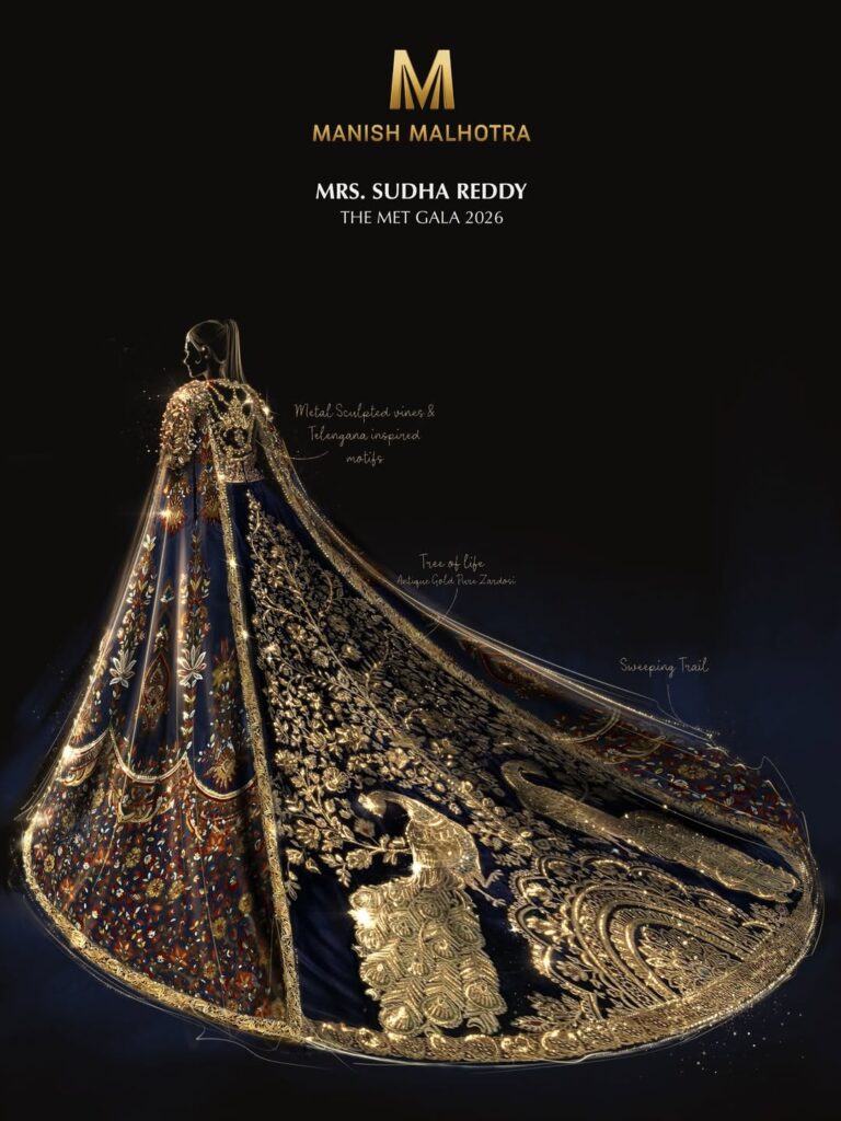 Sudha Reddy Met Gala Kalamkari